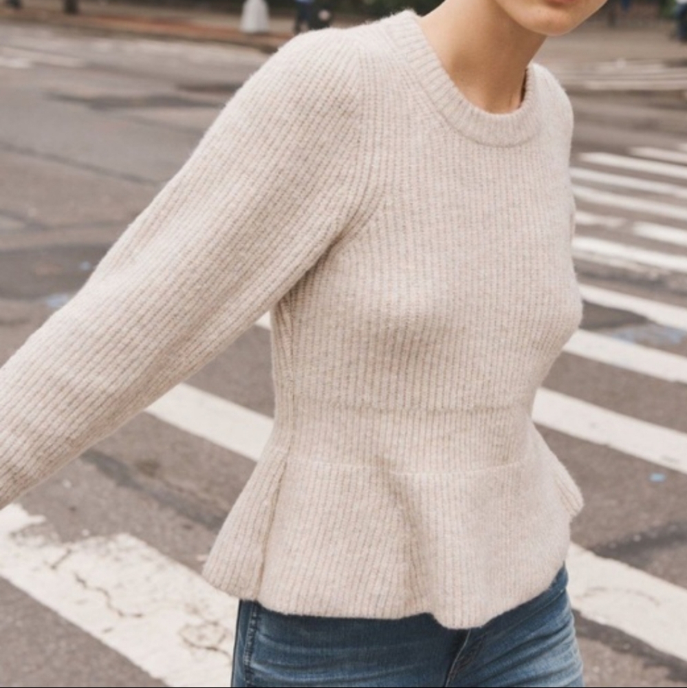 Madewell Peplum Pullover Sweater